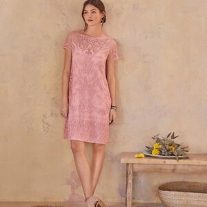 NWT Sundance True Grace Light Pink Lace Dress